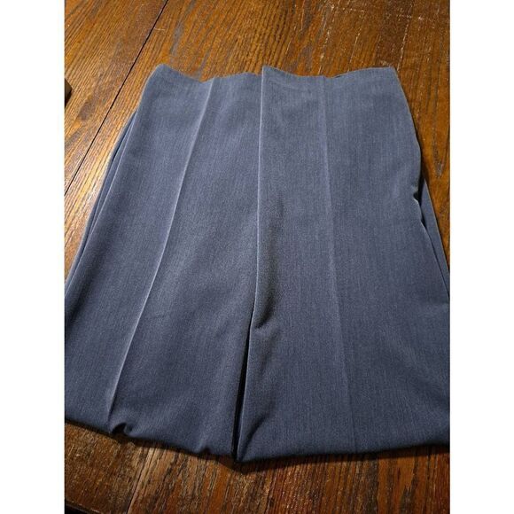Size 10 Koret Grey Flat Front Pleated Leg Lined Dress Pants High Waist - Picture 3 of 4